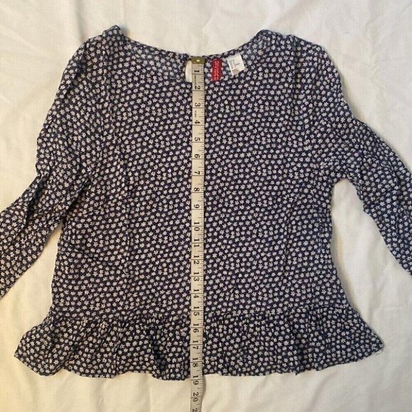 H&M Floral Peplum Blouse Size 6 Romantic Boho Chic Everyday Style - Picture 7 of 10